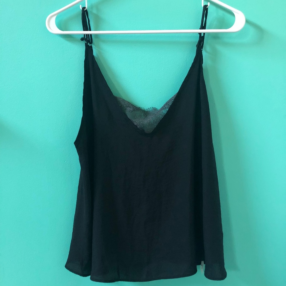 NEW! Free People Black Lace Loose Tank Top